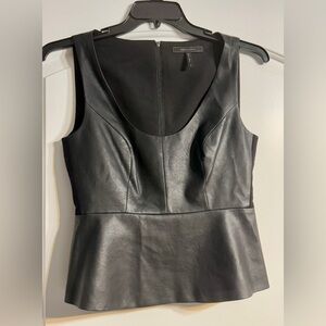 BCBGMAXAZRIA Black Peplum Top